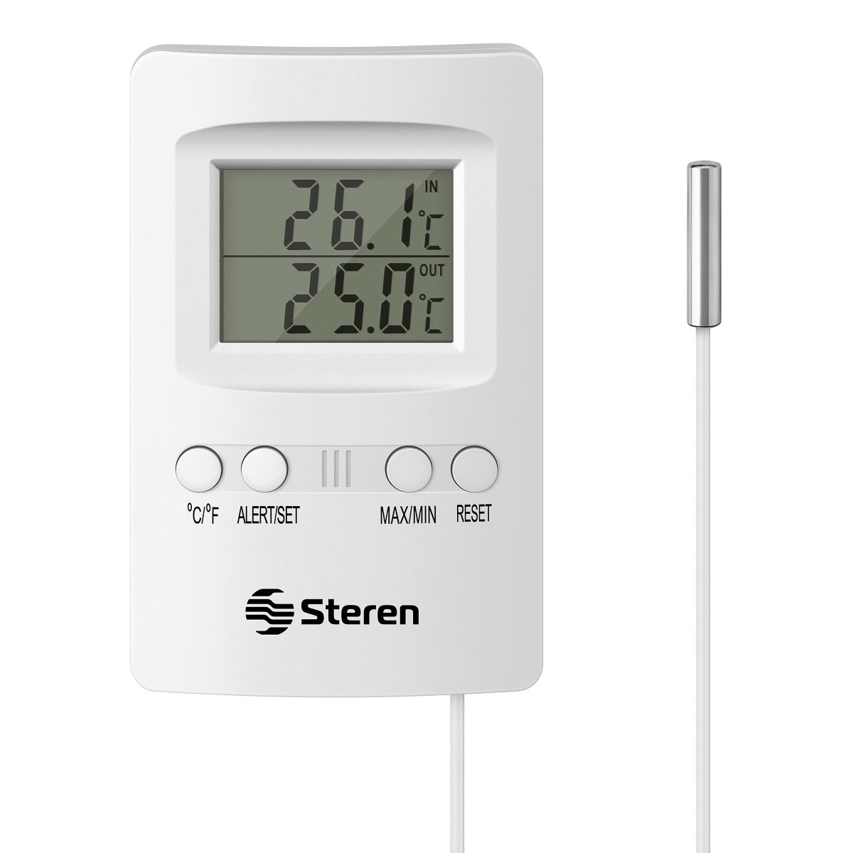 Termómetro para acuario display temperatura exterior e interior