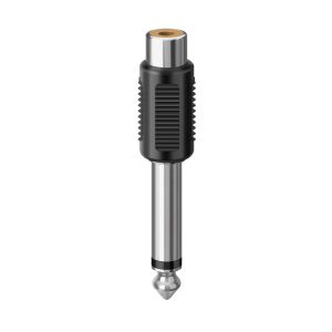 Adaptador de plug 6,3 mm a jack RCA, monoaural