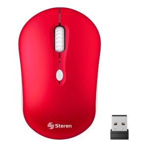 Mouse inalámbrico 800 / 1 200 / 1 600 DPI, rojo