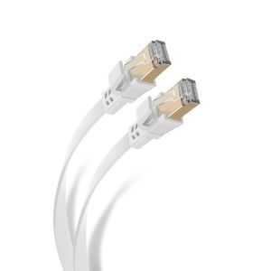 Cable Ethernet STP CAT 8, 40 Gbps, de 2 m, plano